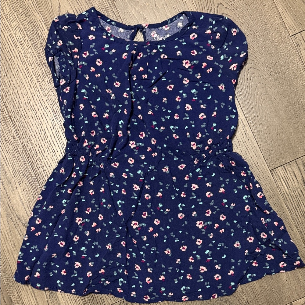 Cherokee Navy Blue Floral Kids Dress